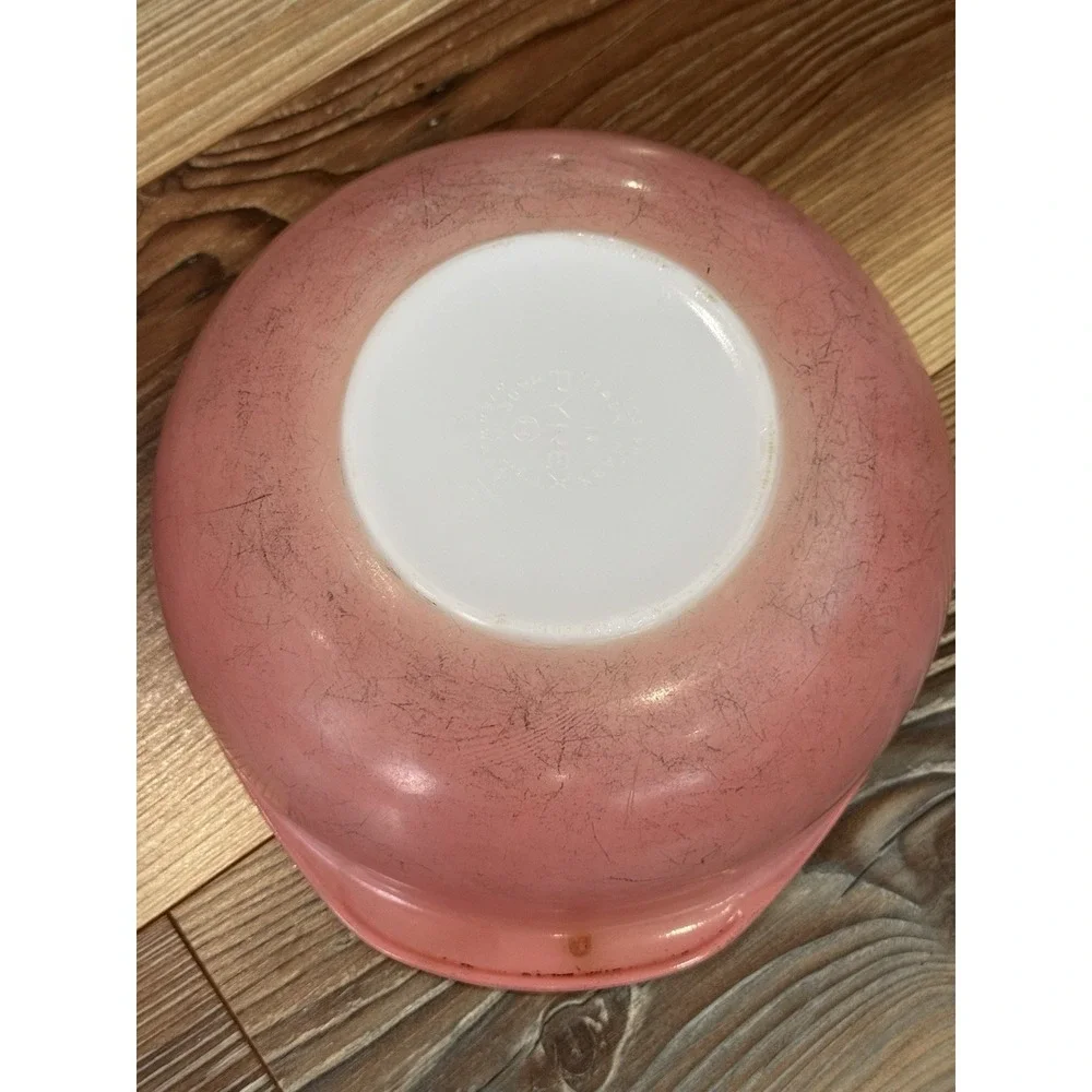 Vintage PYREX Desert Dawn Pink Speckled  2 Qt 024 Round Casserole Dish 1950s USA